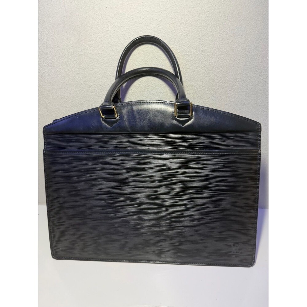Louis Vuitton Riviera Navy Epi Leather Briefcase with Dual Top Handles-COA Incl.